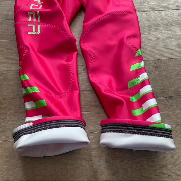 Spyder Performance GS Ladies Large Ski Race Suit in Taffy Pink Bryte Green color - Picture 10 of 16